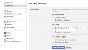 Bảo vệ tài khoản Facebook bằng cách nhận thông báo đăng nhập
